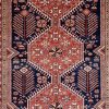 7′ x 10′ Navy Fine Hand-Knotted Pakistan Shirvan Rug – Traditional Wool