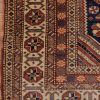 7′ x 10′ Navy Fine Hand-Knotted Pakistan Shirvan Rug – Traditional Wool