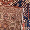 7′ x 10′ Navy Fine Hand-Knotted Pakistan Shirvan Rug – Traditional Wool