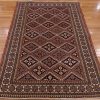 5′ x 6′ Navy Fine Hand-Knotted Pakistan Shirvan Rug – Traditional Wool