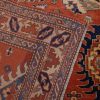 7′ x 9′ Rust Red Hand-Knotted Vintage Pakistan Shirvan Design Rug – Traditional Wool