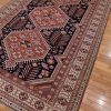 6′ x 10′ Navy Fine Hand-Knotted Pakistan Shirvan Rug – Traditional Wool