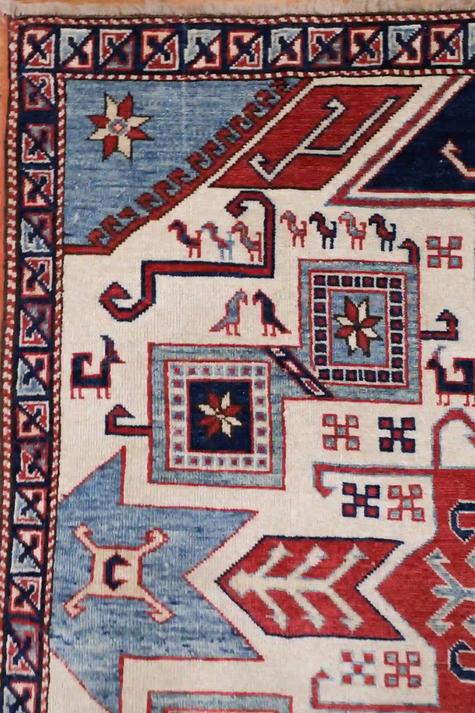 5′ x 7′ Red Fine Hand-Knotted Pakistan Shirvan Rug – Traditional Wool