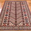 5′ x 7′ Ivory Fine Hand-Knotted Pakistan Shirvan Rug – Traditional Wool