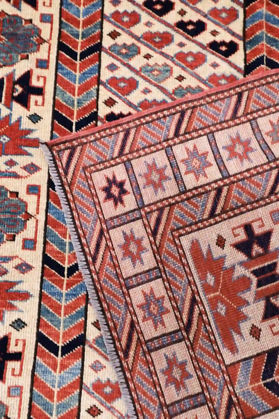 5′ x 7′ Ivory Fine Hand-Knotted Pakistan Shirvan Rug – Traditional Wool