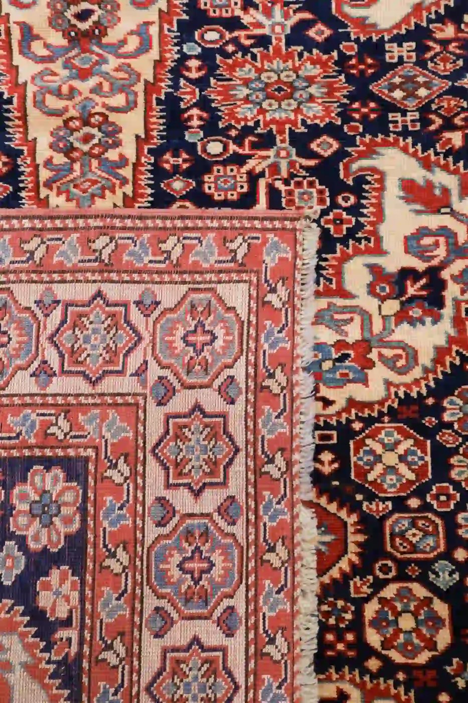 5′ x 7′ Ivory Fine Hand-Knotted Pakistan Shirvan Rug – Traditional Wool