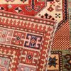 5′ x 7′ Soft Blue and Red Hand-Knotted Vintage Pakistan Shirvan Design Rug – Traditional Wool