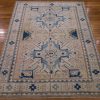 5′ x 6′ Ivory Fine Hand-Knotted Pakistan Shirvan Rug – Traditional Wool