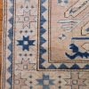 5′ x 6′ Ivory Fine Hand-Knotted Pakistan Shirvan Rug – Traditional Wool