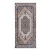 Medallion Runner Rug in Peach, Cream, and Charcoal
