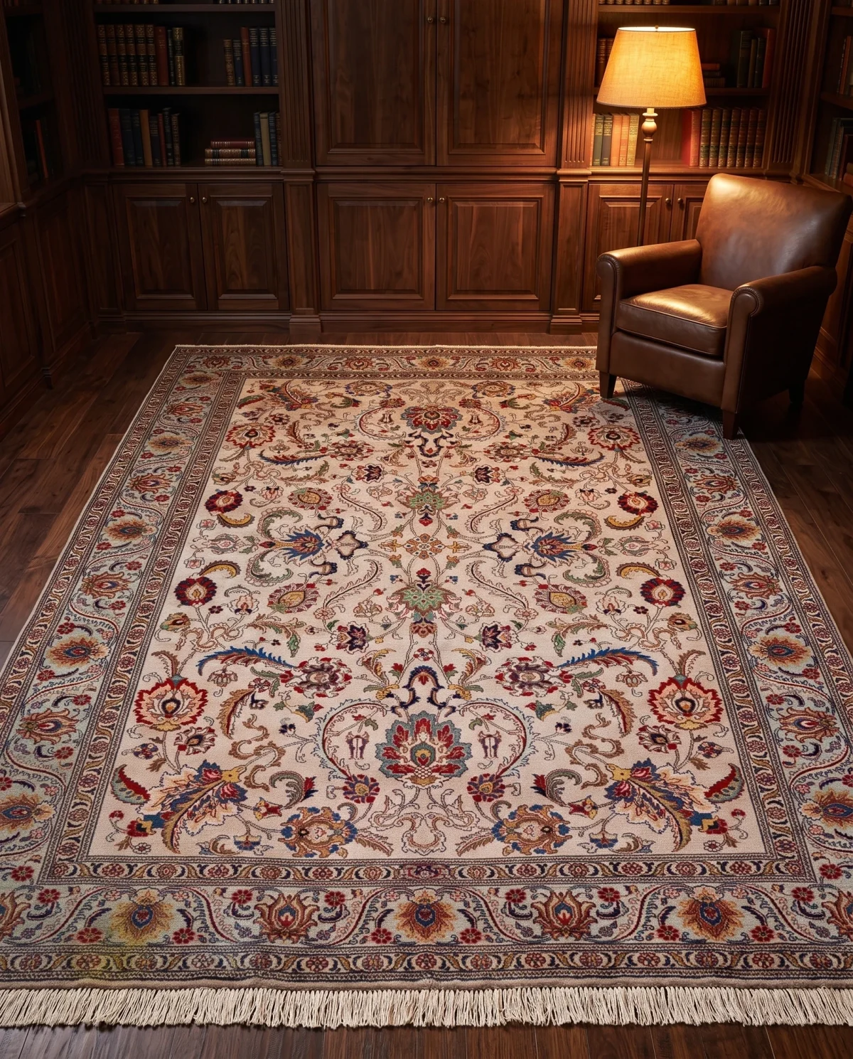 2da2634a-b915-4b20-acbc-42a97918f7c1-1.webp 10x13 Light Cream & Ice Blue Hand-Knotted Vintage Wool Rug