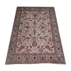 5d076a44-1639-4da3-bcf7-8ce49f3978ae.webp 10x13 Light Cream & Ice Blue Hand-Knotted Vintage Wool Rug