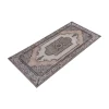 Medallion Runner Rug in Peach, Cream, and Charcoal