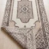 Medallion Runner Rug in Peach, Cream, and Charcoal